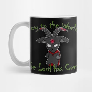 Hail Satan Christmas Goat - Green Mug